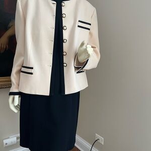 Louis Feraud Cream Satin Blazer